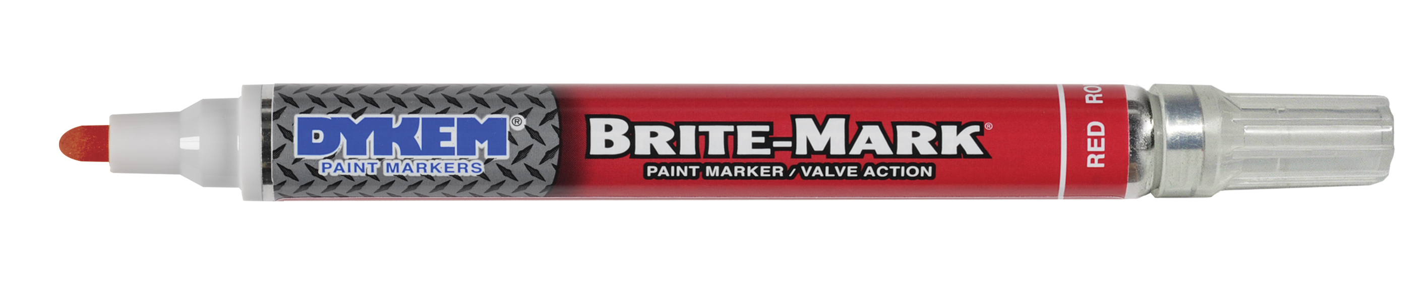 Dykem BRITE-MARK 84006 General Purpose Permanent Paint Marker, Medium Tip, Aluminum, Red - Paint Markers